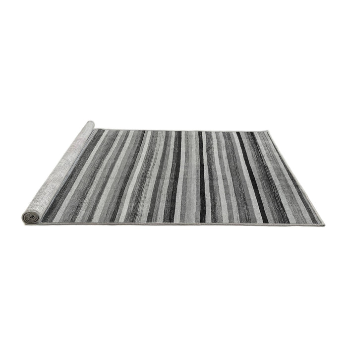 Sideview of Machine Washable Abstract Gray Modern Rug, wshabs4126gry