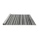 Sideview of Machine Washable Abstract Gray Modern Rug, wshabs4126gry