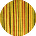 Round Abstract Yellow Modern Rug, abs4126yw