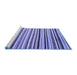 Sideview of Machine Washable Abstract Blue Modern Rug, wshabs4126blu