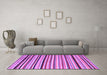 Machine Washable Abstract Purple Modern Area Rugs in a Living Room, wshabs4126pur