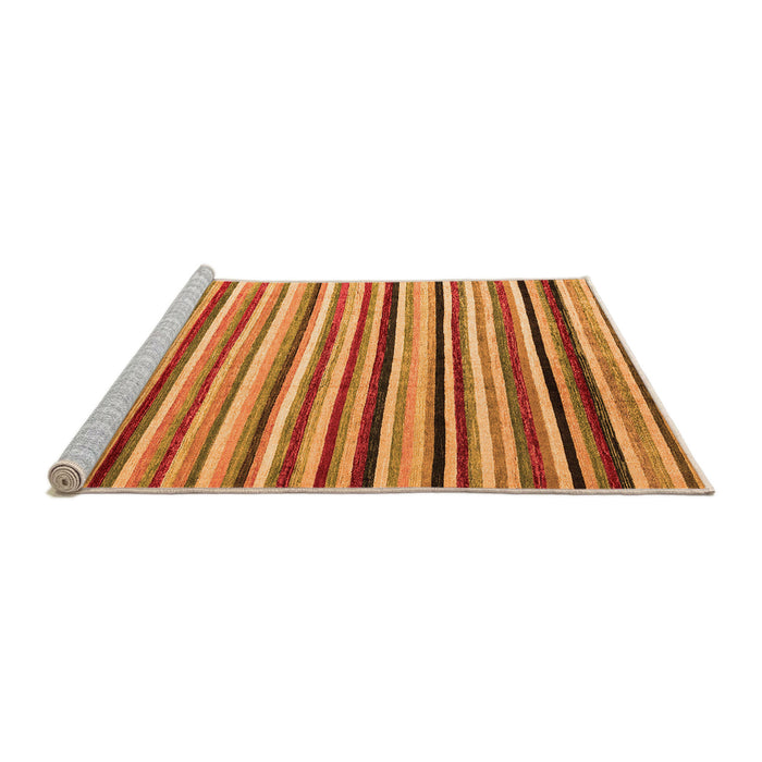 Sideview of Machine Washable Abstract Orange Modern Area Rugs, wshabs4126org