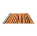 Sideview of Machine Washable Abstract Orange Modern Area Rugs, wshabs4126org