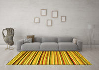 Machine Washable Abstract Yellow Modern Rug, wshabs4126yw