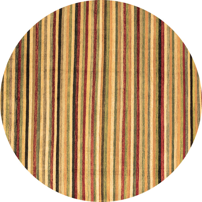 Round Machine Washable Abstract Brown Modern Rug, wshabs4126brn