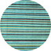 Round Abstract Light Blue Modern Rug, abs4126lblu