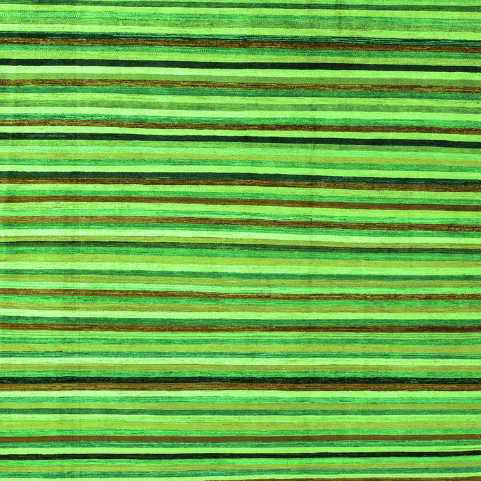 Square Machine Washable Abstract Green Modern Area Rugs, wshabs4126grn