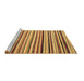 Sideview of Machine Washable Abstract Brown Modern Rug, wshabs4126brn