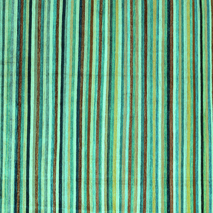 Square Machine Washable Abstract Turquoise Modern Area Rugs, wshabs4126turq