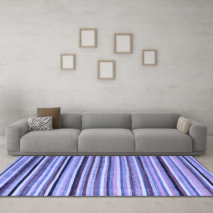 Machine Washable Abstract Blue Modern Rug in a Living Room, wshabs4126blu