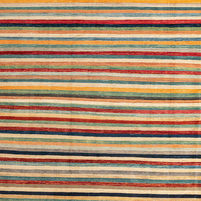 Machine Washable Abstract Brown Green Rug, wshabs4126