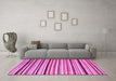 Machine Washable Abstract Pink Modern Rug in a Living Room, wshabs4126pnk