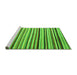 Sideview of Machine Washable Abstract Green Modern Area Rugs, wshabs4126grn