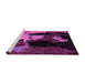 Sideview of Machine Washable Abstract Pink Modern Rug, wshabs4127pnk