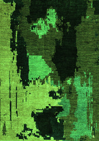 Abstract Green Modern Rug, abs4127grn