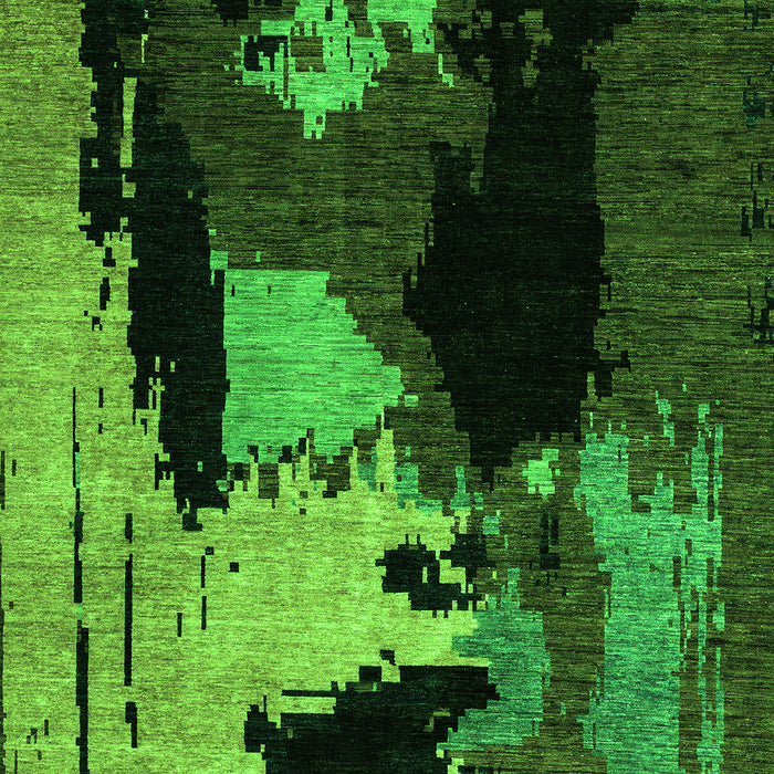Abstract Green Modern Rug, abs4127grn