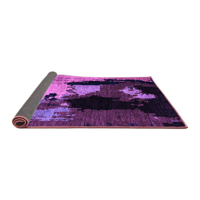 Sideview of Abstract Purple Modern Rug, abs4127pur