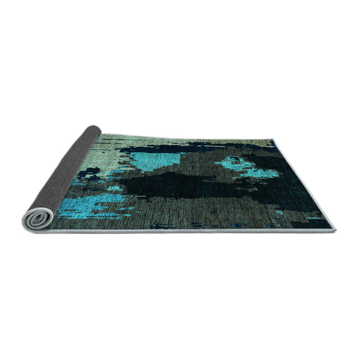 Sideview of Abstract Light Blue Modern Rug, abs4127lblu