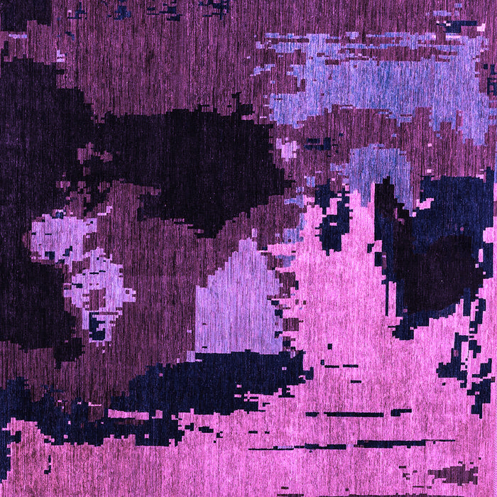 Square Abstract Purple Modern Rug, abs4127pur