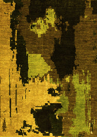 Abstract Yellow Modern Rug, abs4127yw