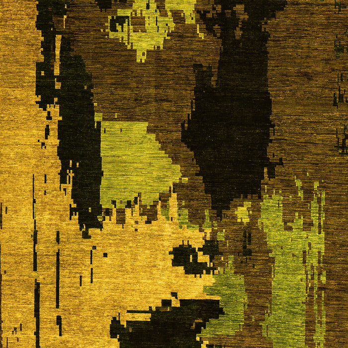 Abstract Yellow Modern Rug, abs4127yw