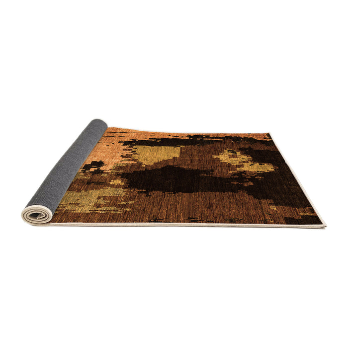 Sideview of Abstract Orange Modern Rug, abs4127org