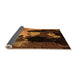 Sideview of Abstract Orange Modern Rug, abs4127org