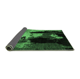 Sideview of Abstract Emerald Green Modern Rug, abs4127emgrn