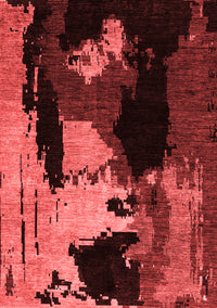 Abstract Red Modern Rug, abs4127red