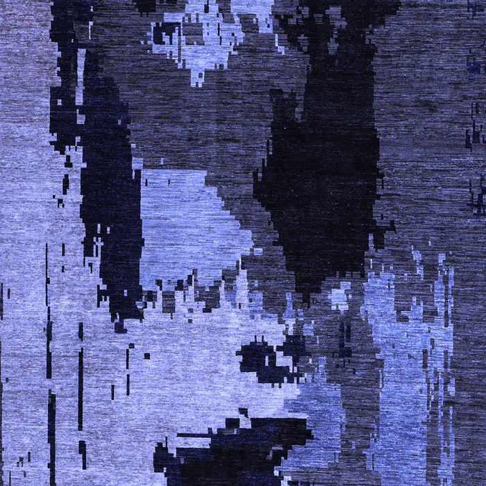 Abstract Blue Modern Rug, abs4127blu