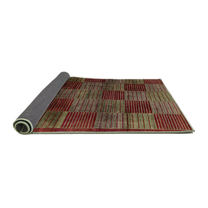 Sideview of Abstract Saffron Red Modern Rug, abs4128