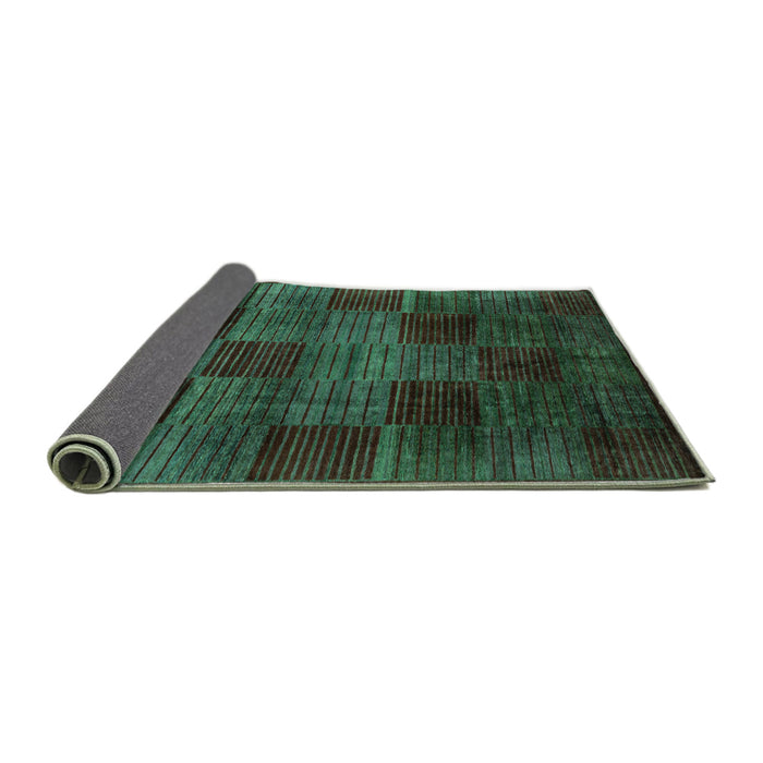 Sideview of Abstract Turquoise Modern Rug, abs4128turq