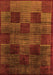 Machine Washable Abstract Orange Modern Area Rugs, wshabs4128org