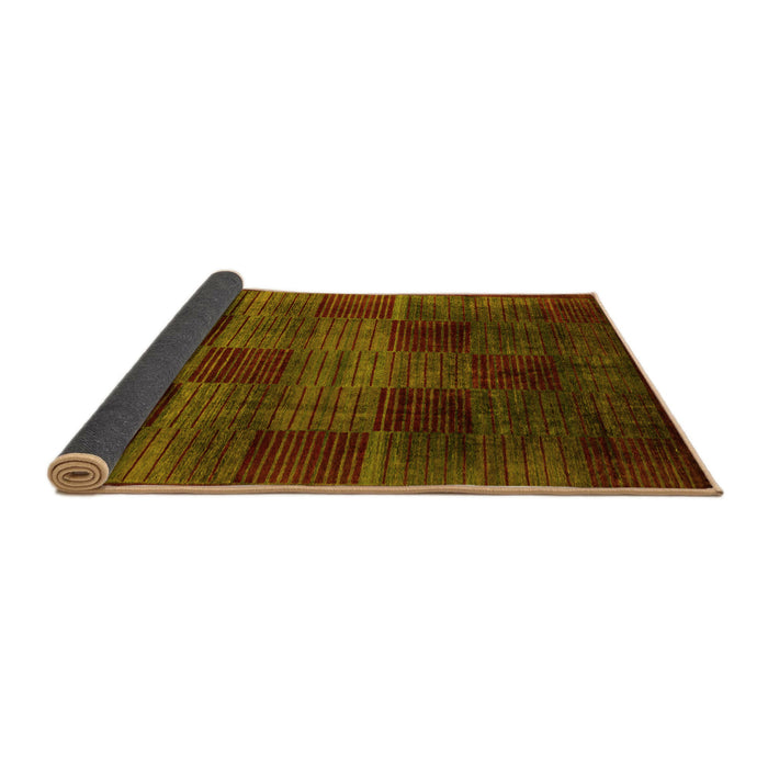 Sideview of Abstract Yellow Modern Rug, abs4128yw