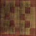 Square Abstract Brown Modern Rug, abs4128brn