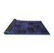 Sideview of Abstract Blue Modern Rug, abs4128blu