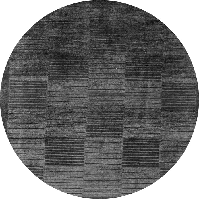 Round Abstract Gray Modern Rug, abs4128gry