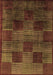 Machine Washable Abstract Brown Modern Rug, wshabs4128brn