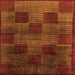 Square Abstract Orange Modern Rug, abs4128org