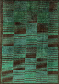 Abstract Turquoise Modern Rug, abs4128turq