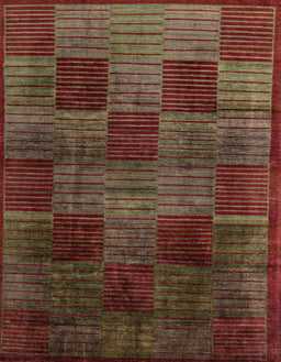 Abstract Saffron Red Modern Rug, abs4128