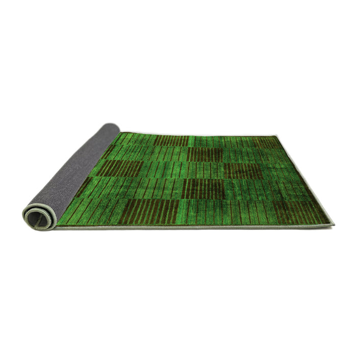 Sideview of Abstract Green Modern Rug, abs4128grn