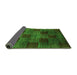 Sideview of Abstract Green Modern Rug, abs4128grn