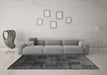 Machine Washable Abstract Gray Modern Rug in a Living Room,, wshabs4128gry