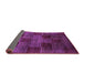 Sideview of Abstract Purple Modern Rug, abs4128pur