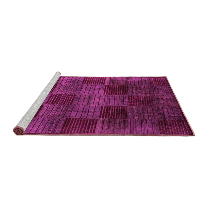 Sideview of Machine Washable Abstract Pink Modern Rug, wshabs4128pnk