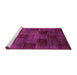 Sideview of Machine Washable Abstract Pink Modern Rug, wshabs4128pnk