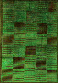 Abstract Green Modern Rug, abs4128grn