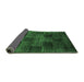 Sideview of Abstract Emerald Green Modern Rug, abs4128emgrn