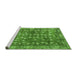 Sideview of Machine Washable Oriental Green Traditional Area Rugs, wshabs4129grn